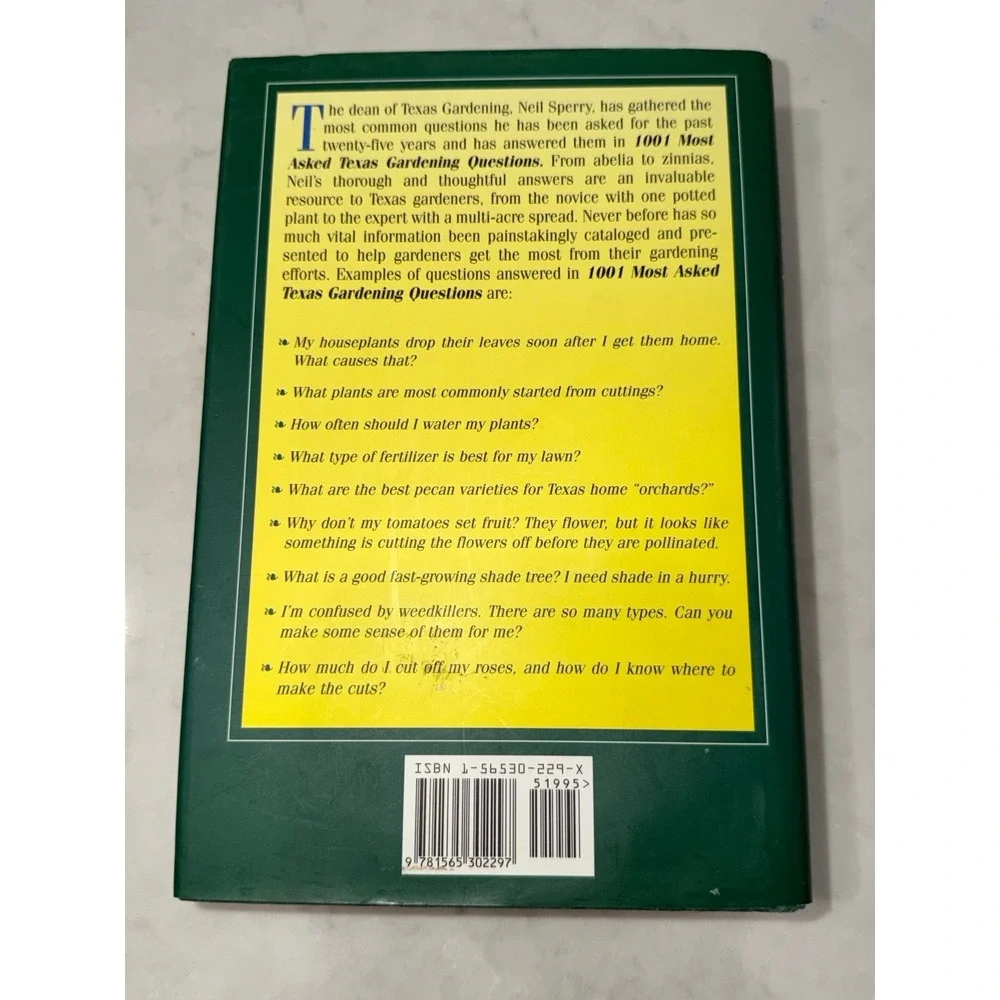 1001 Most Asked Texas Gardening Questions Hardback